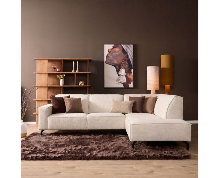 MySofa Floris Hoekbank Baltimore Beige 2,5 zits+Divan Rechts