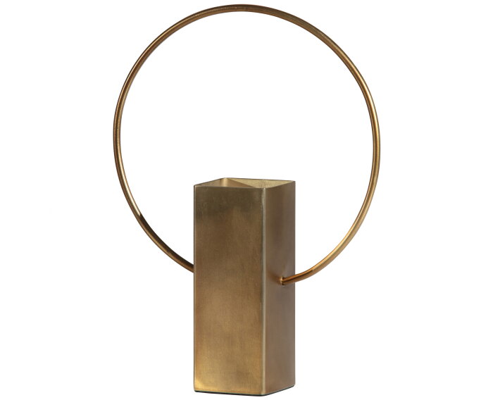 Ring Vaas Metaal Antique Brass 25cm - BePureHome