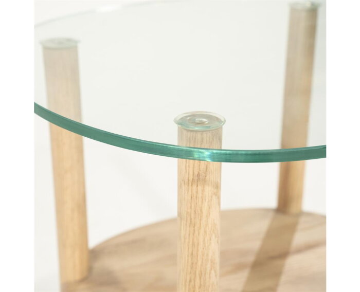 Bijzettafel Cleo 50x45cm - naturel | Eleonora