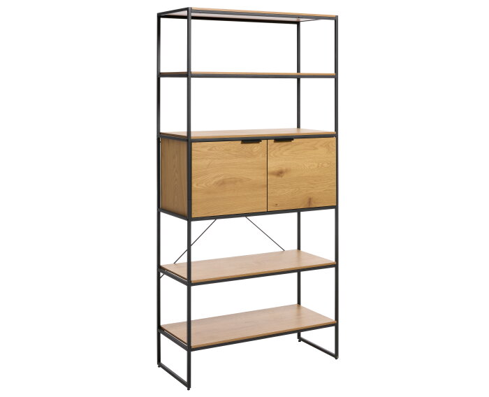 Boekenkast Cesura eiken melamine 90x40x190 cm