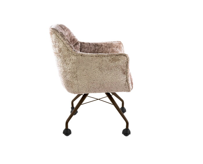 Armstoel Raster wieltjes VPE2 - Alura zand - brons