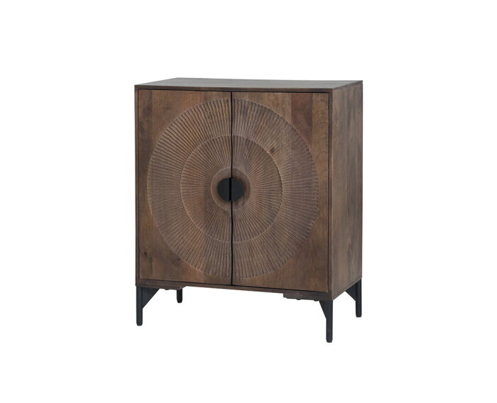 Nippon 2-deurs kast, laag, Mango Brown Walnut - Mix & Match Collection
