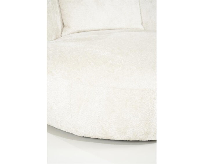 Fauteuil Emily – Grote ronde draaifauteuil 130 cm - Japandi - Beige | SEVN