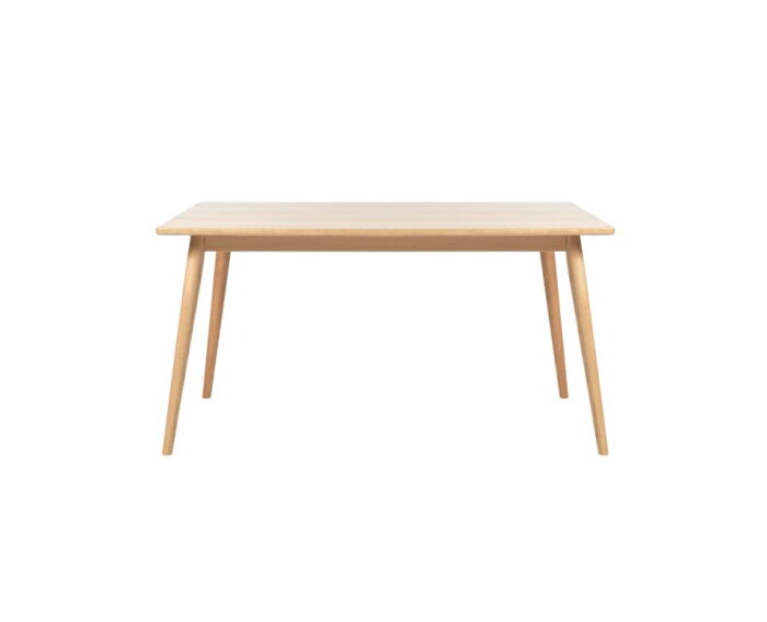 Eettafel Barrali rechthoekig - eikenfineer naturel - 150x90x75 cm - uitschuifbaar