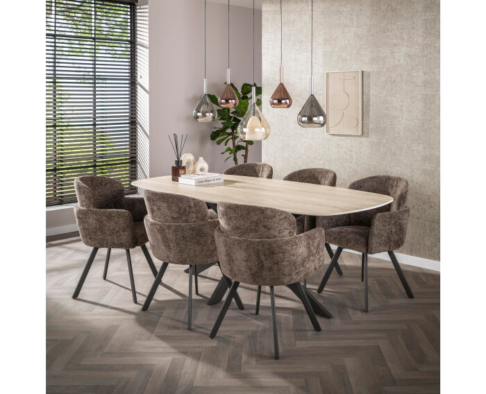 Eetkamerstoel Embrace - Hoven taupe