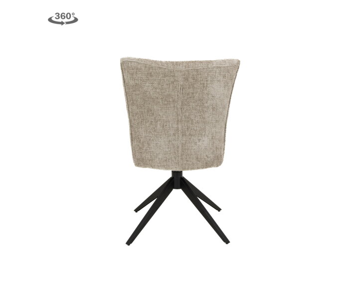 Bardi Stoel - fabric Haga 30 beige (draaibaar)