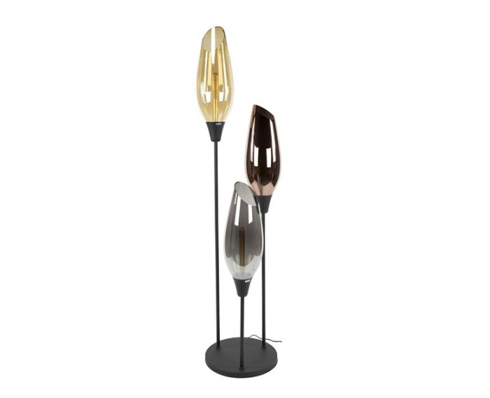 Vloerlamp cocoon XL mix glass - Zwart