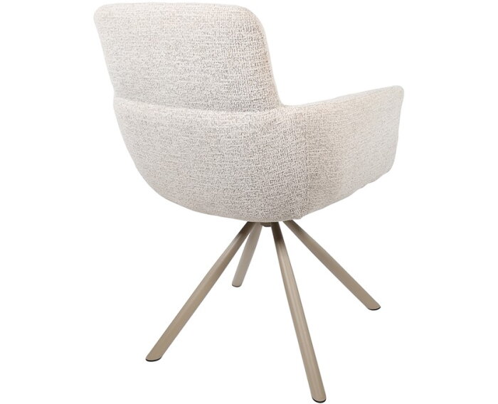 Eetkamerstoel Harry - taupe draaipoot 360 - Present Champagne 120