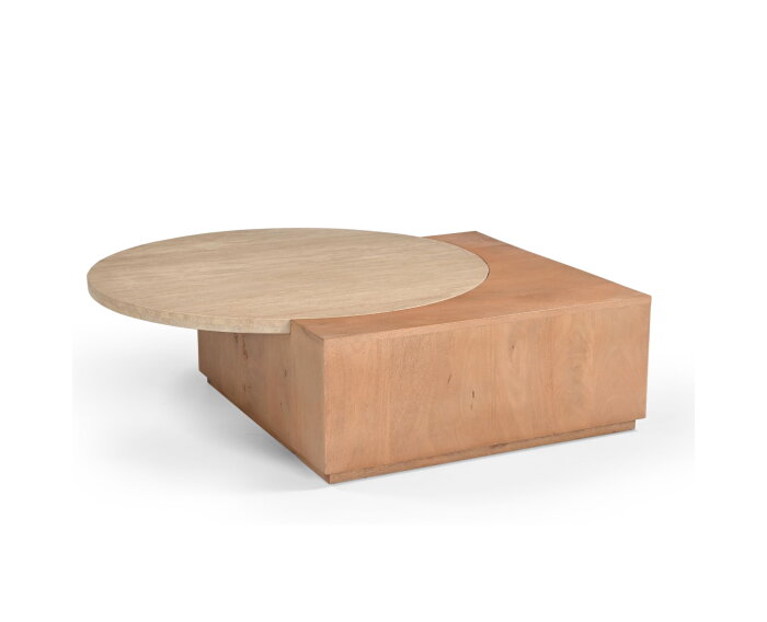 Bijzettafel Numa Naturel Travertin 60 cm