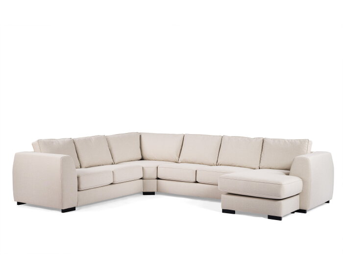 5 seater corner CL L+R, fabric Troy 9129, T460 beige