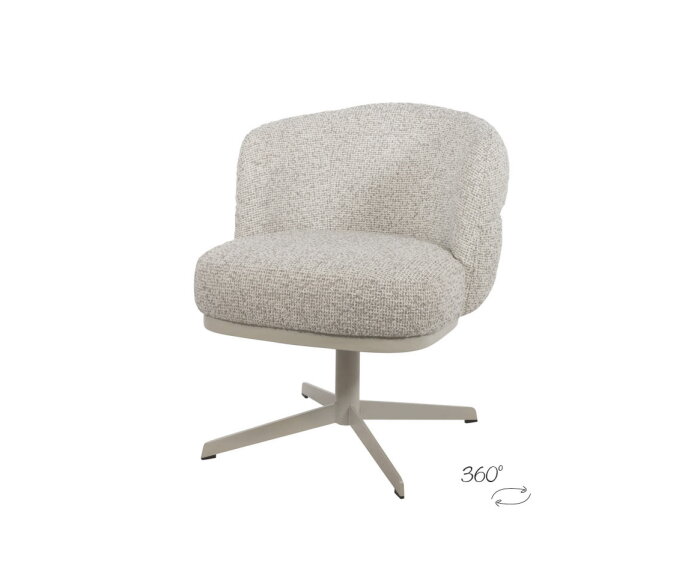 Eetkamerstoel Lopez - beige draaipoot 360 - Cuzco - Fog 3 - Star Collection