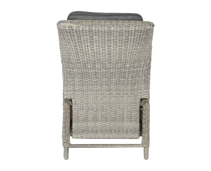 DARWIN ADJUSTABLE DINING CHAIR - RATTAN MIXED BROWN  -  ROYAL DARK GREY