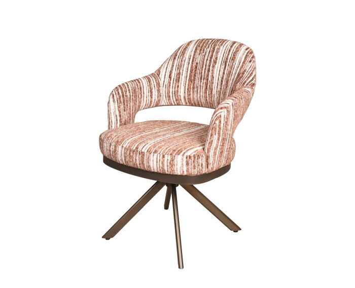 Eetkamerstoel Firenze poot Venus 360 anodic brown - be stylish mocca mousse 234
