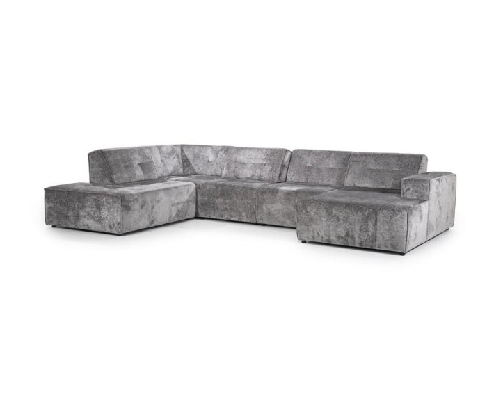 SEVN Milou modulaire hoekbank - U-bank Genesis Iron - 378x241 cm - zelf samen te stellen