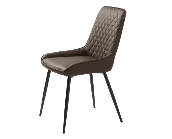 MILTON CHAIR DARK BROWN PU