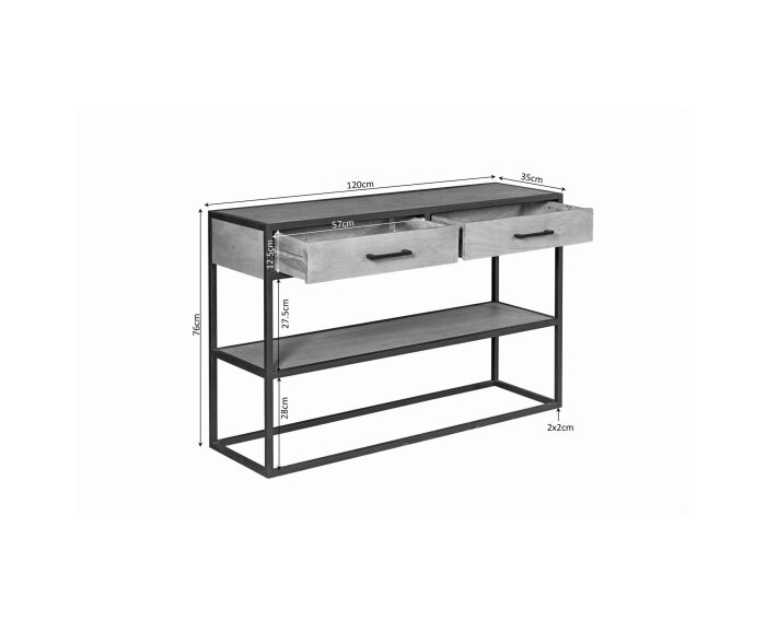 Sidetable Denver | Mangohout en metaal