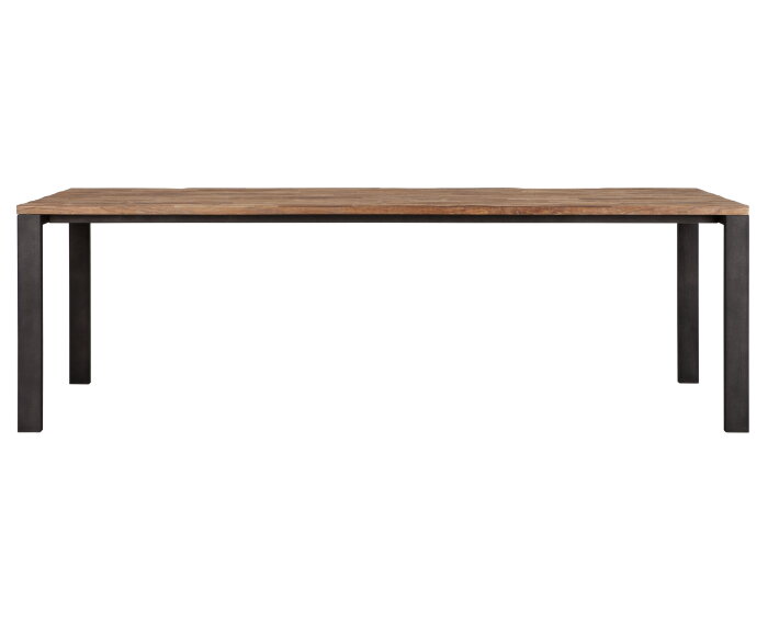 Dining table Tracks,78x250x90 cm, 3 cm recycled teakwood top