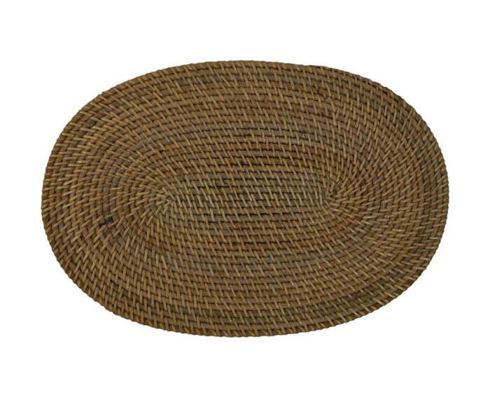 Ovale placemat - 45x30x2 - Rotan - Naturel - Set van 4