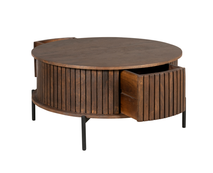 Salontafel Madison Brown | 80 cm | Rond