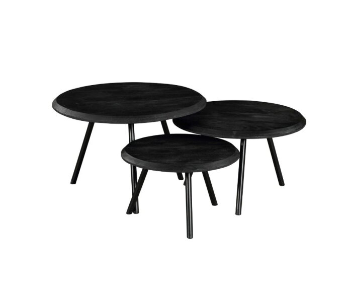 Salontafel Ohio Black | set van 3