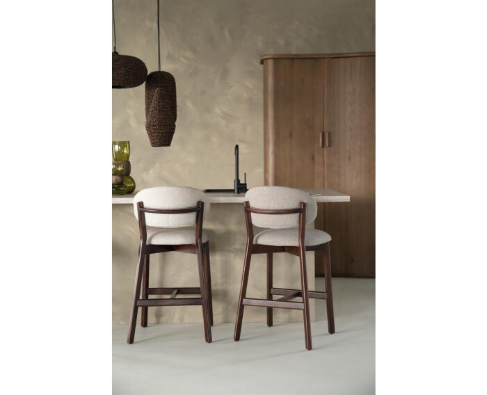 Barstoel Mikky bruin - taupe | Eleonora