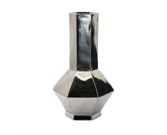 Vase Axis large - silver | BY-BOO