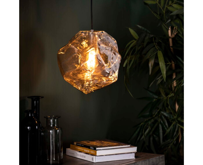 Hanglamp Rocky Chromed - Glas