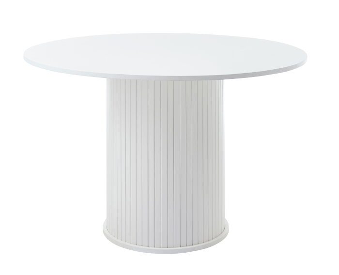 Eettafel Nola rond eiken 120 cm - wit