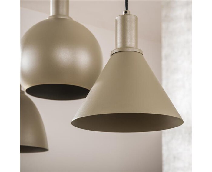 Hanglamp 5L mix Metallo - Beige