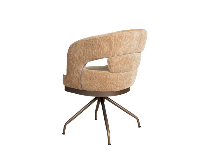 Eetkamerstoel Kyoto poot Atlas 360 anodic brown - be straight beige 170