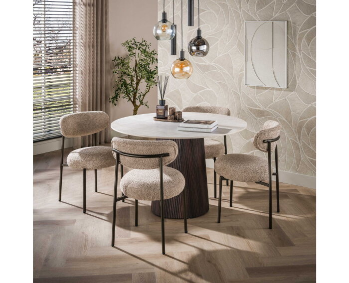 Eettafel Ceramo Centro &Oslash;120 - 3D keramiek Taj Mahal