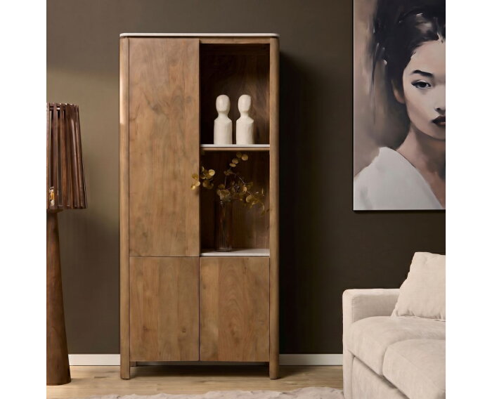 Vakkenkast Dallas Naturel Mangohout 90 cm