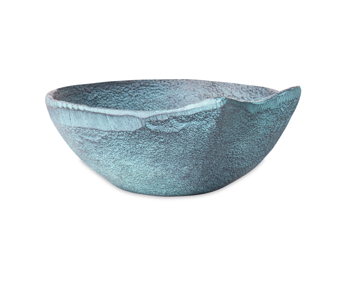 Blue Patina Decorative Bowl Large