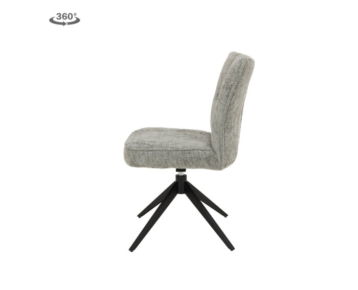 Bardi Stoel - fabric Haga 09 silver (draaibaar)