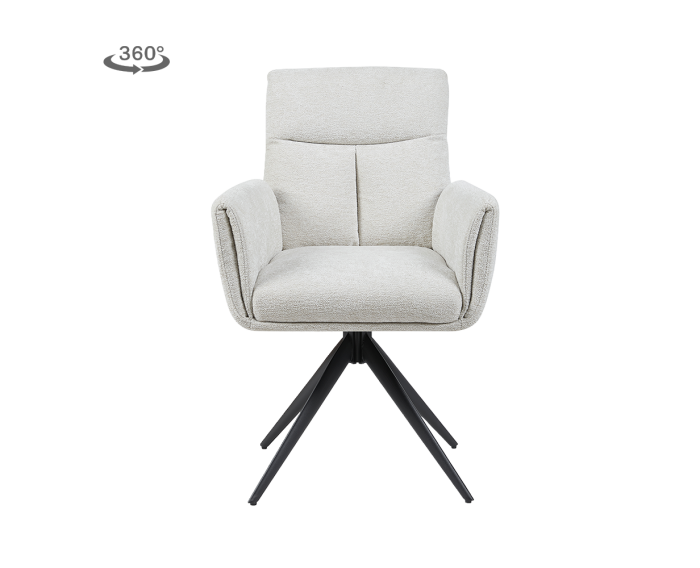 Tower Living Varzo Eetkamerstoel Draaibaar - Toro 25 cream
