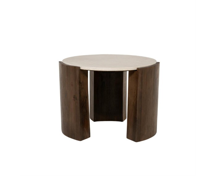 Bijzettafel Joan 52x52cm - bruin | Eleonora