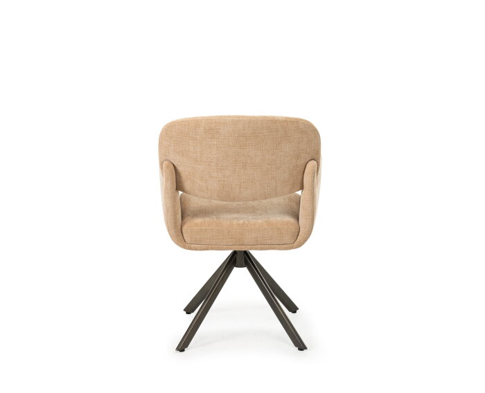 Eetkamerstoel Venice poot Venus 360 zwart - Be Cotton almond 2