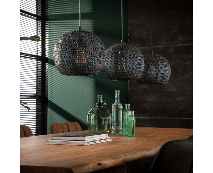 Hanglamp Armor 3 lampen Halfrond