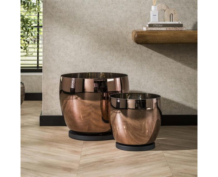 Vloerlamp UP XXL - Copper color glas