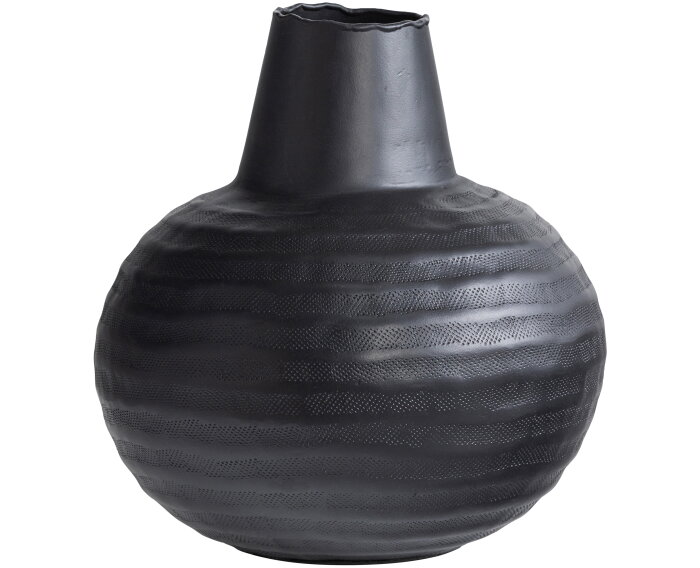 Yuri Vaas Metaal Zwart 24xØ24cm - WOOOD Exclusive