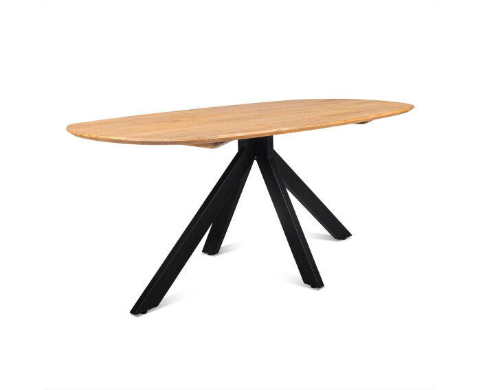 Eettafel Runa Deens ovaal mangohout 180 cm - Naturel