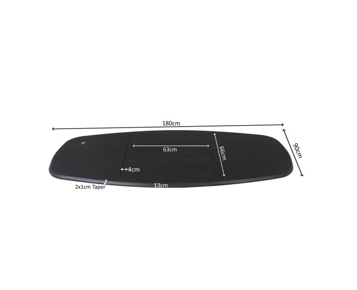 Eiken Blad Ferris Deens Ovaal 180 cm Zwart