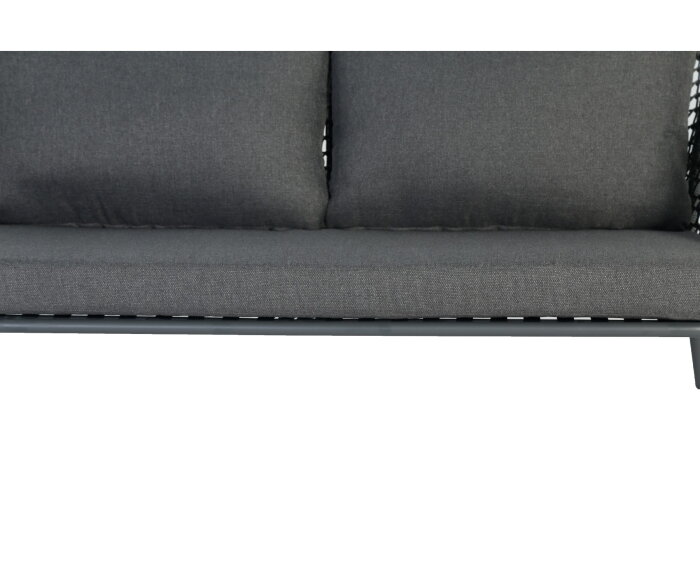 SONORA STACKABLE LOUNGE SET 4PCS  -  ANTHRACITE - DARK GREY