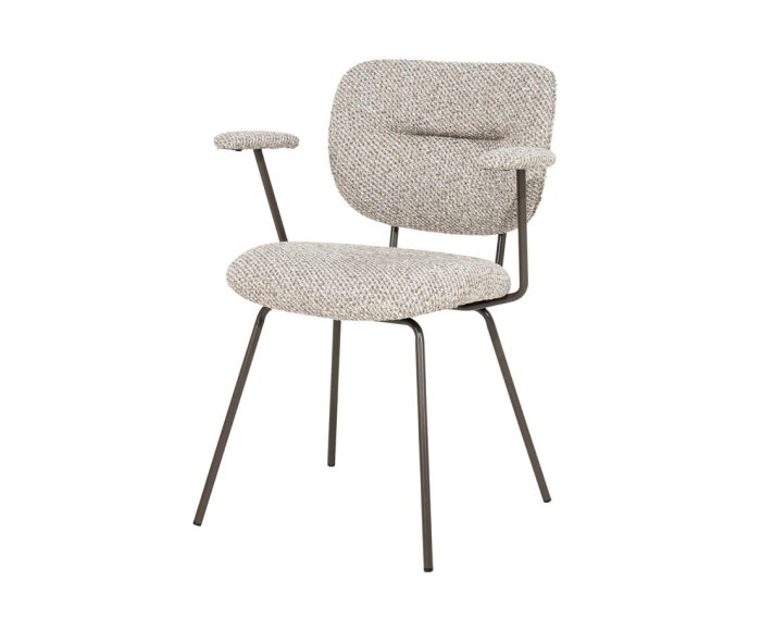 Stoel Tibbe met arml - taupe | Eleonora