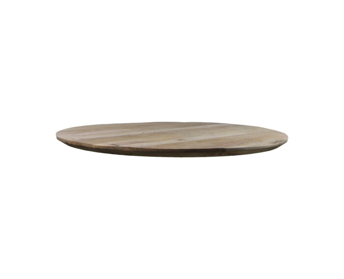 Tafelblad Bern rond -  140x140x3,5 - Naturel - Swiss edge - Mangohout