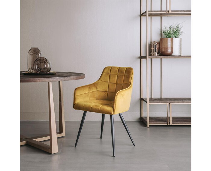 Silva Armstoel - fabric Bluvel 68 yellow