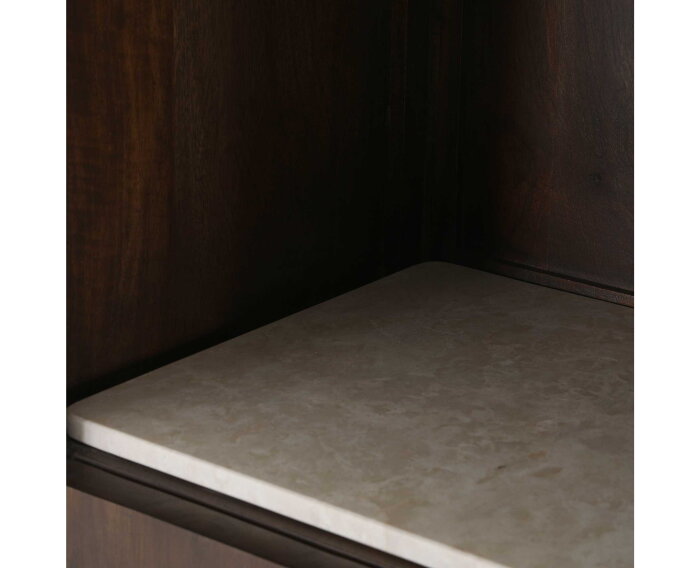 Inglegplank Boekenkast Dallas Beige Marmer Set van 2