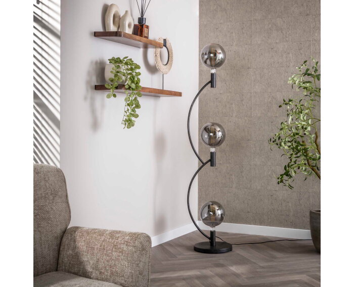 Vloerlamp Arcus 3L - Artic zwart