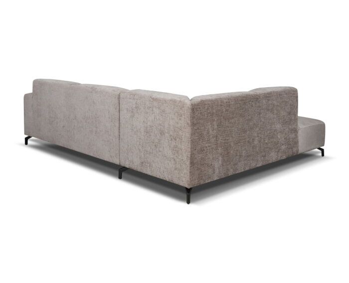 Hoekbank Milena Taupe - Astra 5 &ndash; Ottomane links &ndash; 274x210 cm