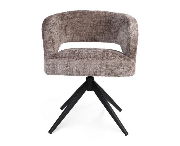 Eetkamerstoel Demi | Clay | Poot Black | Met armleuning
